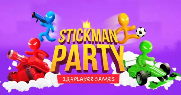Colorful stickman characters and vehicles for fun multiplayer game.