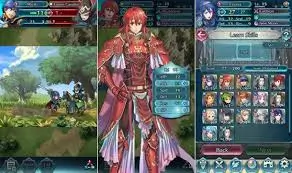 Elegant fantasy character in detailed armor with flowing robes, set in a lush outdoor environment.