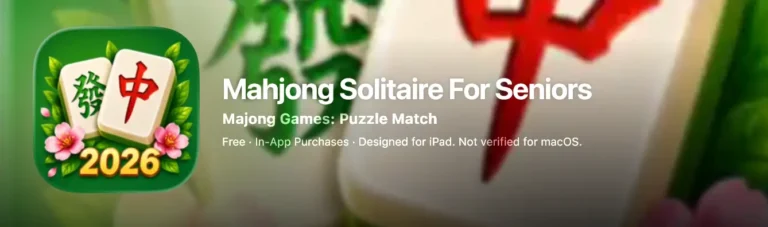 Mahjong for Seniors Game for Android and iOS in 2026